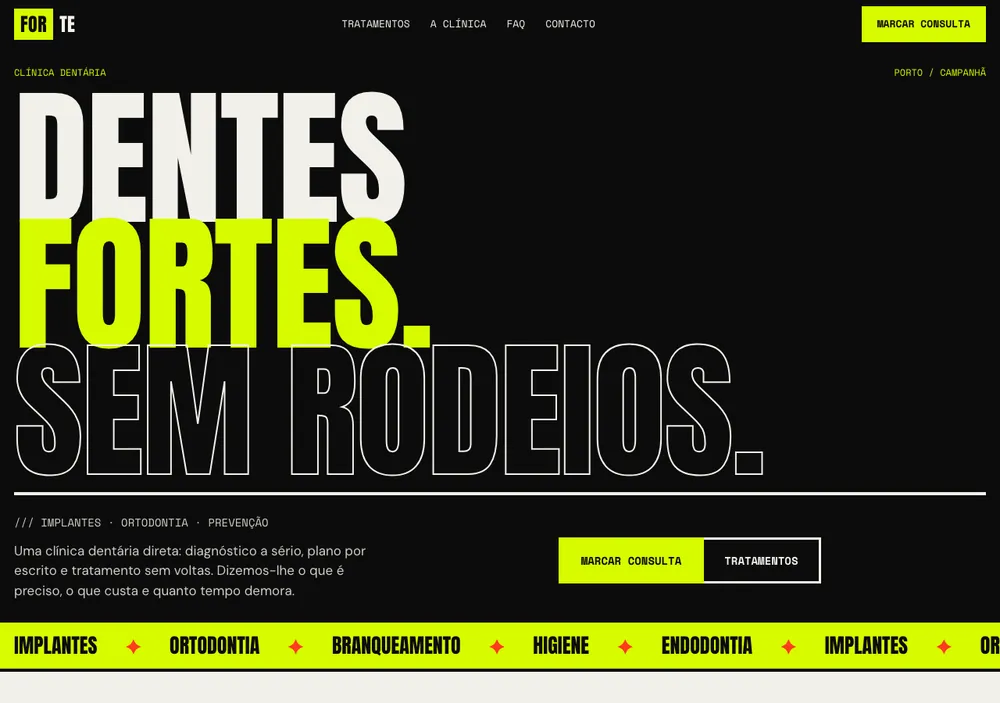Demostración — Clínica dental — brutalist